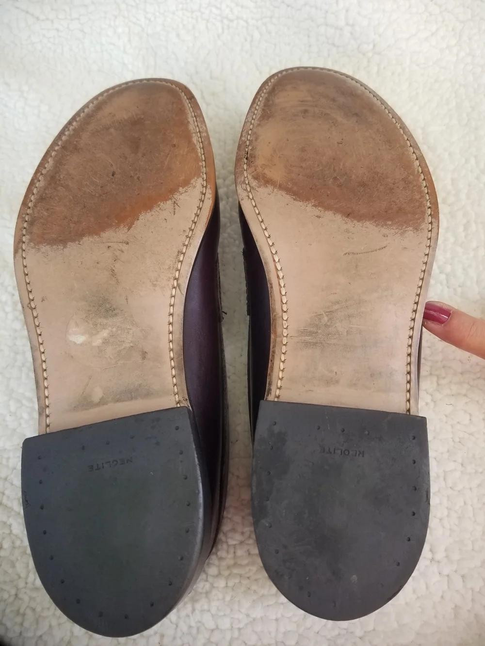 Hush Puppies Men's Leather Penny Loafers in Burgundy